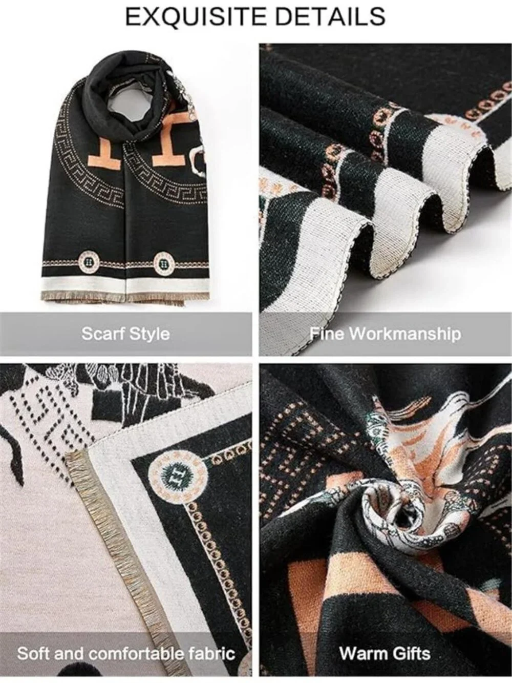 Wraps for Women Reversible Boho Pashmina Scarf Gift for Her